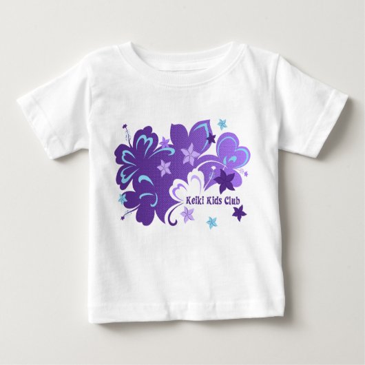 T-shirt Pour Bébé Hibiscus papillon Hibiscus hawaïen et papillon (Devant)