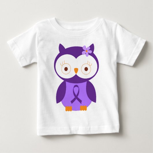 T-shirt Pour Bébé Hibou de fibromyalgie (Devant)