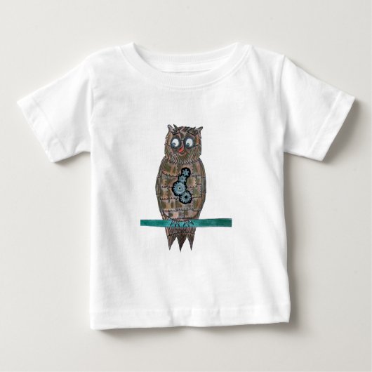 T-shirt Pour Bébé Hibou de punk de vapeur (Devant)
