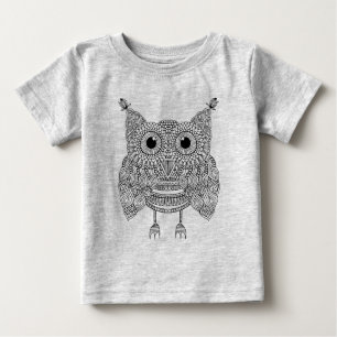 T-shirt Pour Bébé Hibou mignon de griffonnage