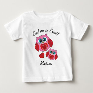T-shirt Pour Bébé Hiboux doux de Valentine