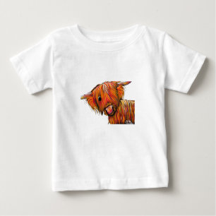 T-shirt Pour Bébé HiGHLaND CoW PRiNT SCoTTiSH ' RaY (oF SuNSHiNe)