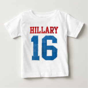 T-shirt Pour Bébé Hillary 2016, rétro fac grunge