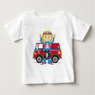 T-shirt Pour Bébé Hippie de la paix des soixante-dix