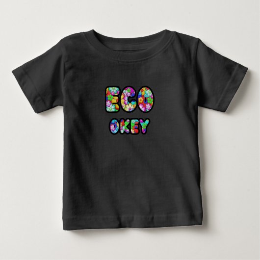 T-shirt Pour Bébé Hippie Flower Eco-key Design (Devant)