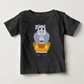 T-shirt Pour Bébé Hippo (Devant)