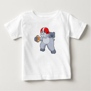 T-shirt Pour Bébé Hippo à Football Sports