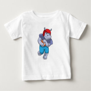 T-shirt Pour Bébé Hippo à Football Sports
