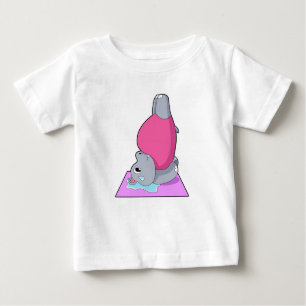 T-shirt Pour Bébé Hippo au yoga Fitness
