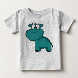 T-shirt Pour Bébé Hippo bleu