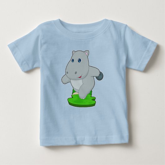 T-shirt Pour Bébé Hippo Bowling ball (Devant)
