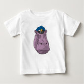 T-shirt Pour Bébé Hippo en tant que policier (Devant)