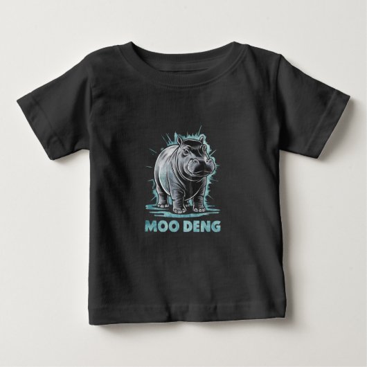 T-shirt Pour Bébé Hippo Radiant Moo Deng (Devant)
