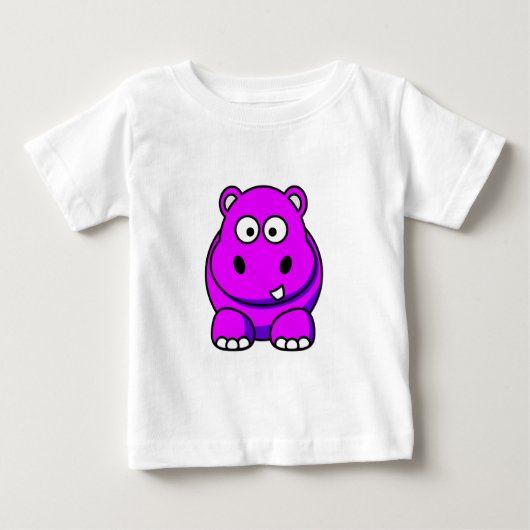 T-shirt Pour Bébé Hippo rose (Devant)