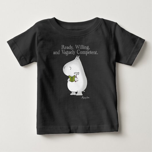 T-shirt Pour Bébé Hippo Vaguely Competent par Sandra Boynton (Devant)
