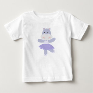 T-shirt Pour Bébé Hippo violet Ballerina