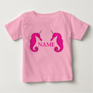 T-shirt Pour Bébé Hippocampe de licorne