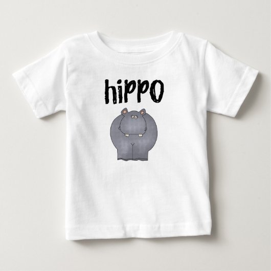 T-shirt Pour Bébé Hippopotame (Devant)