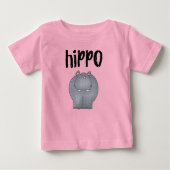 T-shirt Pour Bébé Hippopotame (Devant)