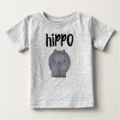 T-shirt Pour Bébé Hippopotame (Devant)