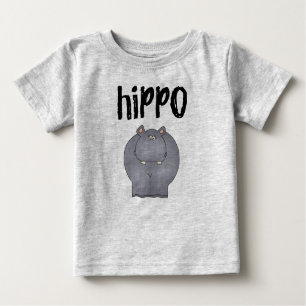 T-shirt Pour Bébé Hippopotame