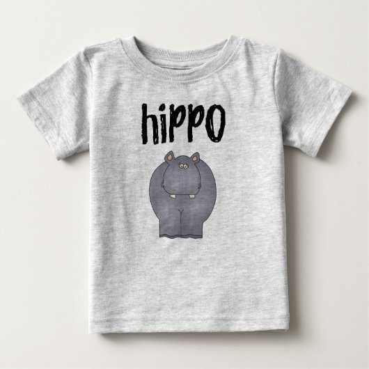 T-shirt Pour Bébé Hippopotame (Devant)