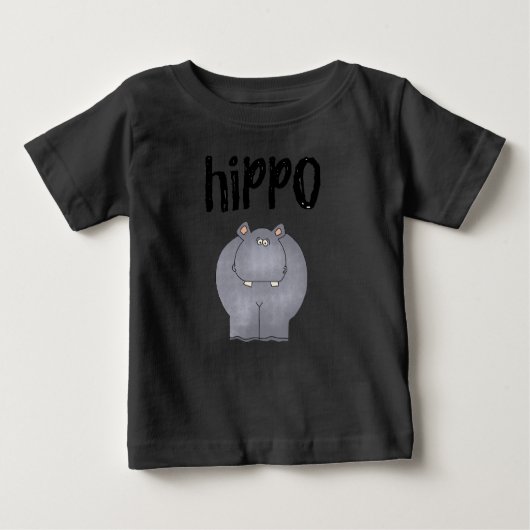 T-shirt Pour Bébé Hippopotame (Devant)