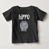 T-shirt Pour Bébé Hippopotame (Devant)