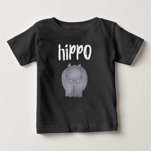 T-shirt Pour Bébé Hippopotame (Devant)