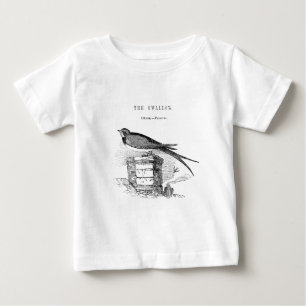 T-shirt Pour Bébé Hirondelle vintage