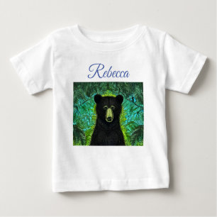 T-shirt Pour Bébé Histoire amusante Petit ours noir