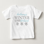 T-shirt Pour Bébé Hiver ONE derland 1er anniversaire (Devant)