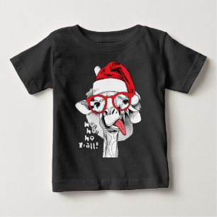 T-shirt Pour Bébé Ho Ho Y’all Giraffe