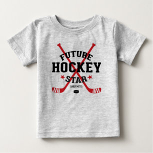 T-shirt Pour Bébé Hockey Baby Jersey Future Hockey Star Bâtons rouge