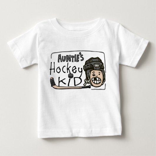T-shirt Pour Bébé Hockey Kid de tante (Devant)