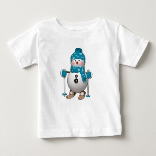 T-shirt Pour Bébé Holiday Snowman (Devant)