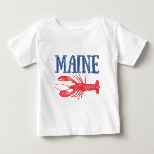 T-shirt Pour Bébé Homard d'aquarelle Maine (Devant)