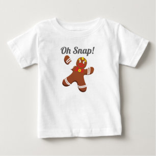 T-shirt Pour Bébé Homme en pain d'épice drôle Oh Snap Cadeau de Noël