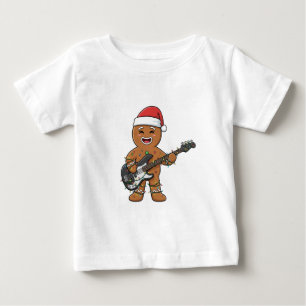 T-shirt Pour Bébé Homme en pain d'épices Guitare électrique Rock Drô