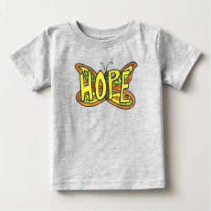T-shirt Pour Bébé Hope Butterfly Inspirational Word Art Custom Shirt
