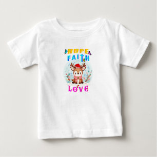 T-shirt Pour Bébé Hope Faith Love