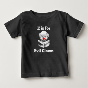 T-shirt Pour Bébé Horreur de l'alphabet clown malin