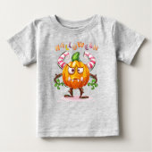 T-shirt Pour Bébé Horror Chilween Citrouille Crazy (Devant)