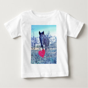 T-shirt Pour Bébé Horse et heart