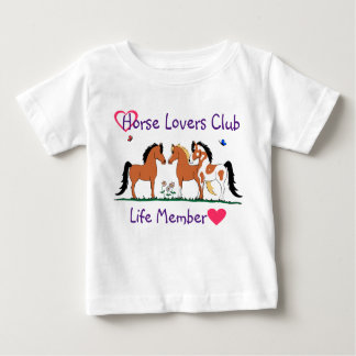 T-shirt Pour Bébé Horse Lovers Club Life Membre