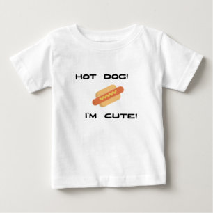 T-shirt Pour Bébé Hot Dog Je suis mignon bébé
