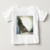 T-shirt Pour Bébé Howling Wolf (Devant)