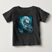 T-shirt Pour Bébé Howling Wolf (Devant)