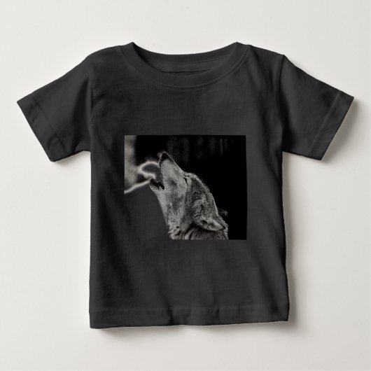 T-shirt Pour Bébé Howling Wolf (Devant)
