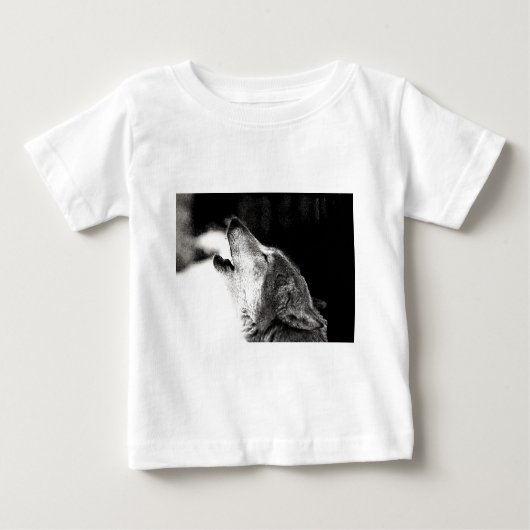 T-shirt Pour Bébé Howling Wolf (Devant)
